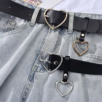 new sweetheart buckle with adjustable ladies luxury brand cute heart shaped thin belt high quality punk fashion belts