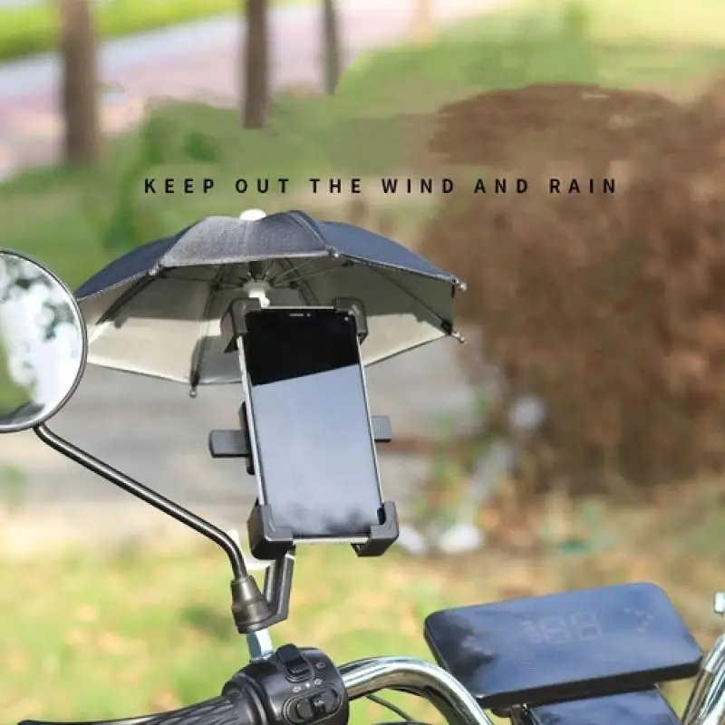 

Motorcycle Mobile Phone Navigation Bracket Samll Umbrella Rainproof Sunscreen Sunshade Bicycle Decoration Umbrella Drop Ship