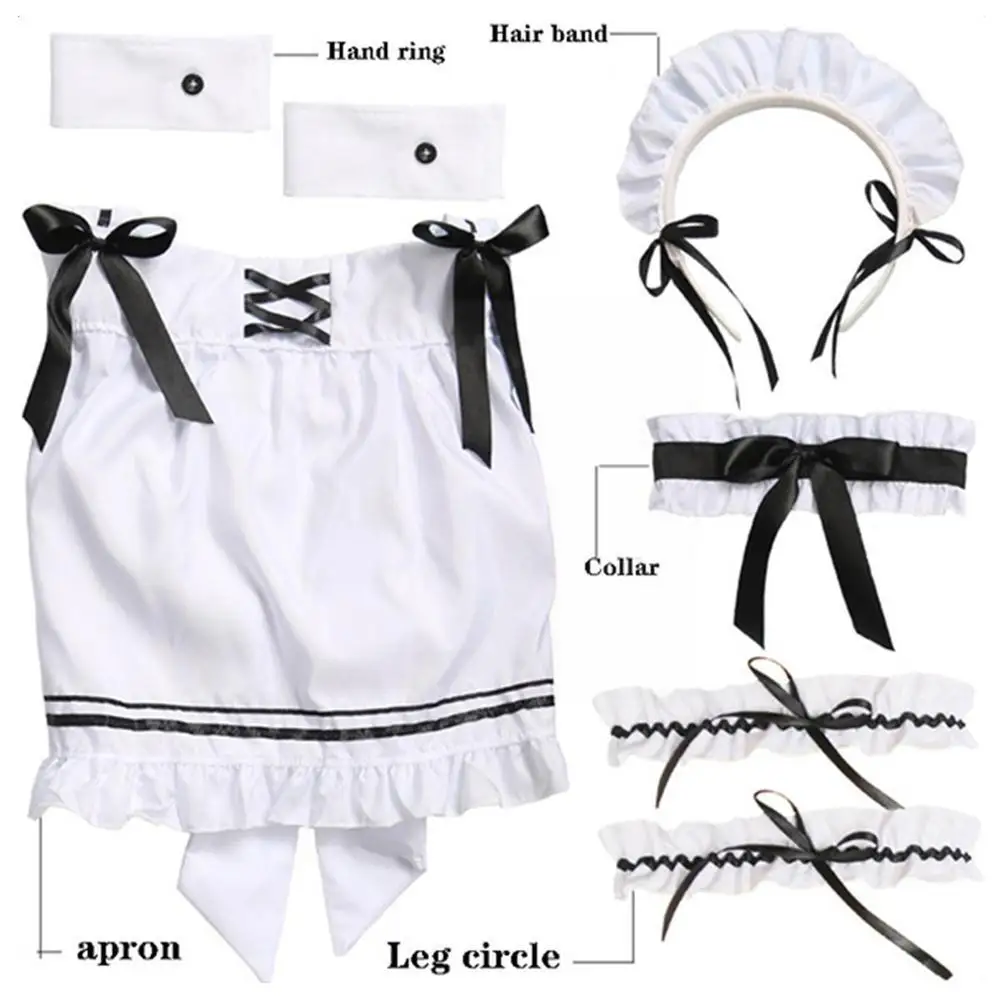 

Women Maid Outfit Anime Long Dress Black And White Costume Dresses Dress Cute Cosplay Cafe Costume Apron Party Japanese B3x6
