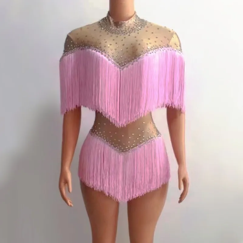 

Трико со сверкающими бриллиантами и кисточками, 7 цветов