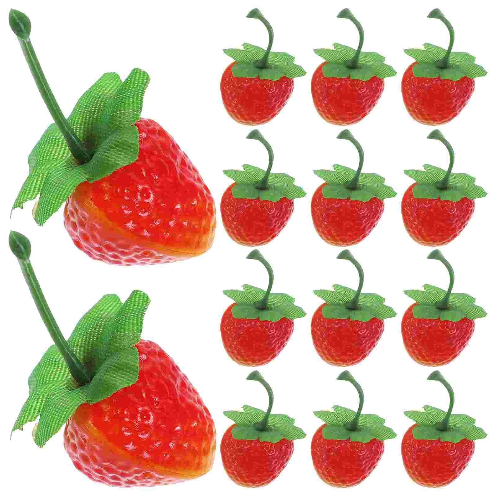 

30pcs Multi-use Creative Faux Strawberries Fake Strawberry Plastic Fruit Strawberry Party Decorations for Decorating