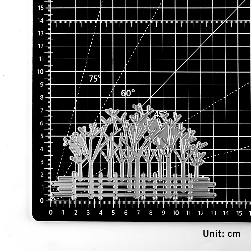 ЛЕС ДЕРЕВЬЯ с забором металлические режущие штампы для «сделай сам» Скрапбукинг бумажный крафт Нож Форма лезвие перфоратор трафареты Новинка 2022