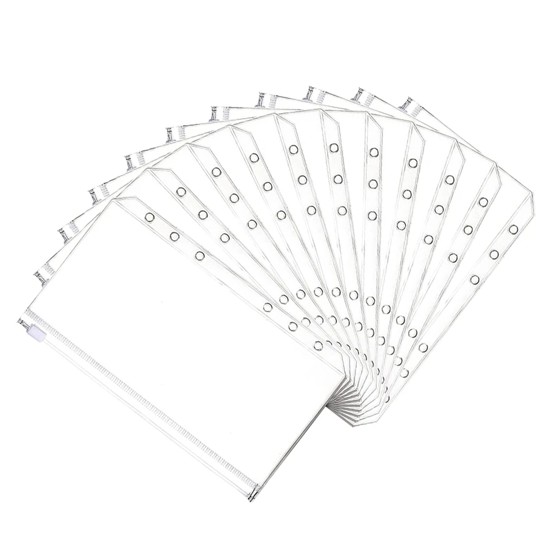 

20 шт., бумажники на молнии с 6 отверстиями