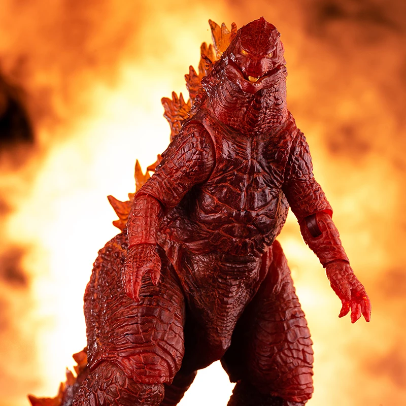 Bandai NECA 2019 Red Fire Godzilla  Burning Articulated PVC Action Figure Kids Gift