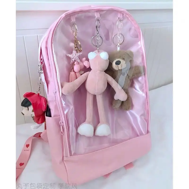 Large Capacity Cartoon Backpack College Style Schoolbag Student Backpack Cute Cartoon Pink Sanrio Waterproof Fashion Travel