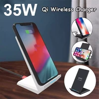 35w qi wireless charger stand for iphone x xs max xr 11 pro 8 samsungs s20 s10 s9 fast charging dock station phone charger