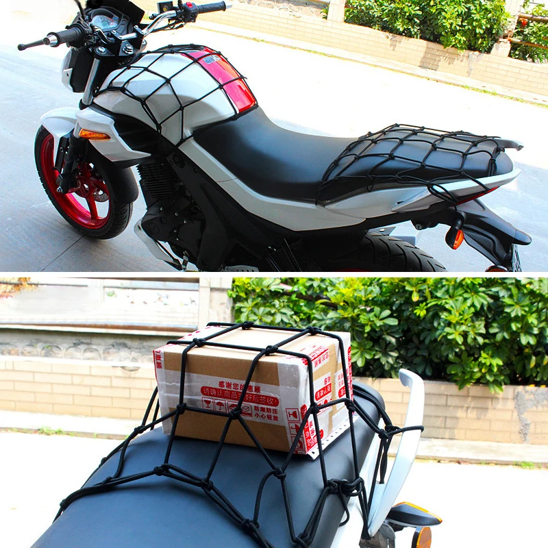 

1Pc Motorcycle 6 Hooks Luggage Net Bike Hold down Fuel Tank Luggage Mesh Web Motorcycle Bike Tank Organiser Net Accessories