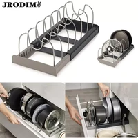 kitchen storage holder expandable dish drainer drying rack retractable pot lid rack stainless steel spoon pan cover drain shelf