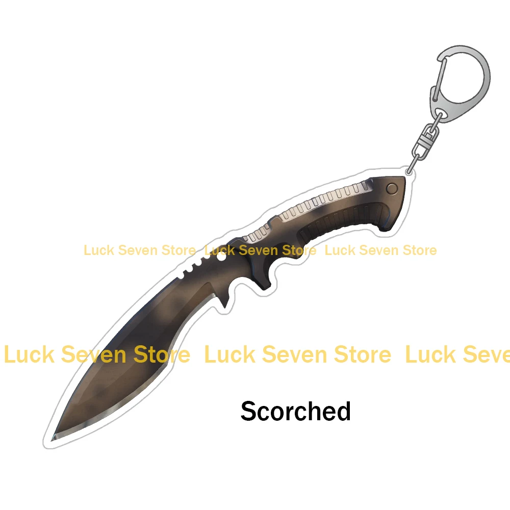 Фото Брелок-подвеска для сумки CS2 GO Kukri Knife Case Hardened Fade Safari Mesh Slaughter Skins из акрила, праздничный подарок, аниме-игрушка №4