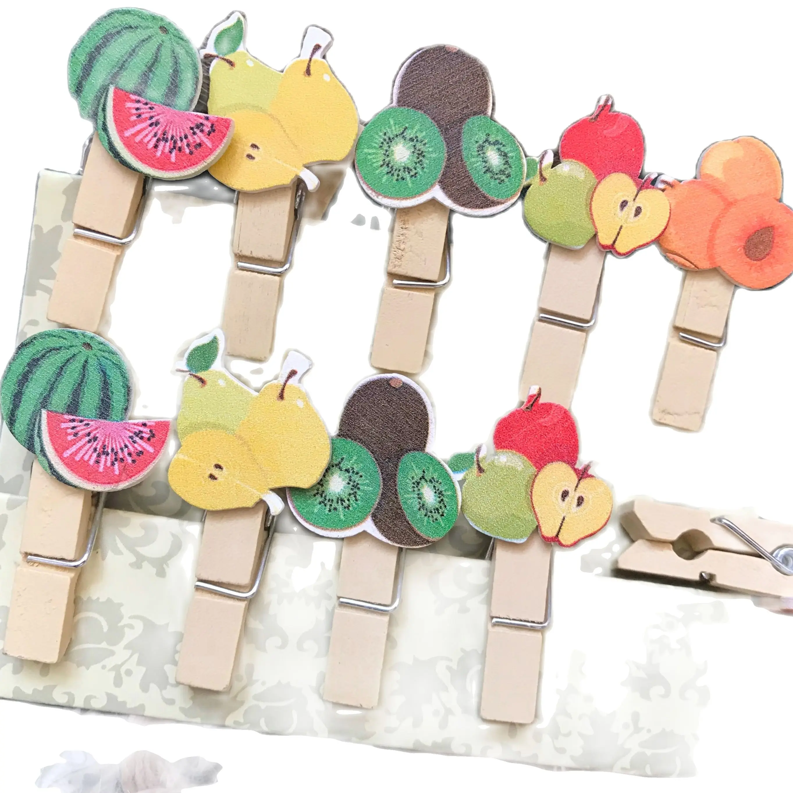 Деревянные прищепки фруктовые 200 шт. бумажные скрепки для фотографий украшение