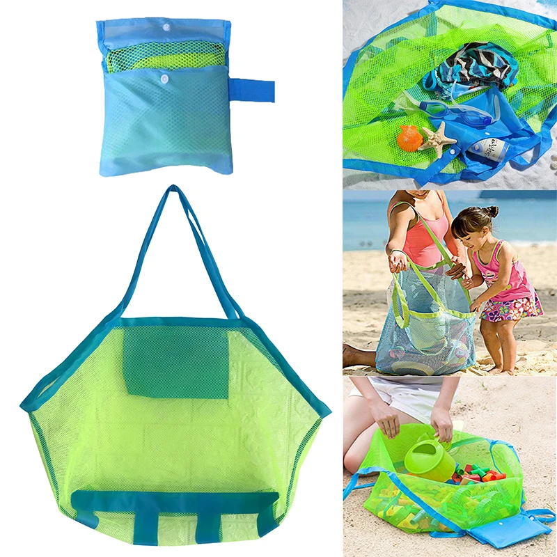 

Mesh Beach Bag Extra Large Beach Bags And Totes Toys Towels Sand Away For Holding Beach Children Toys Fashion Picnic Market Tote