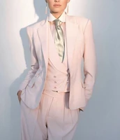 womens suits custom slim fit 3 piece business office interview uniform jacket and pencil pants vest set