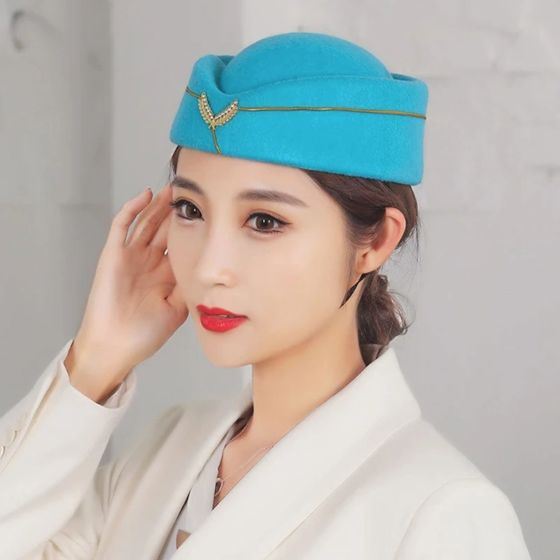 

Stewardess Hat Air Hostesses Hat Beret Hat Women Party Formal Uniform Cosplay