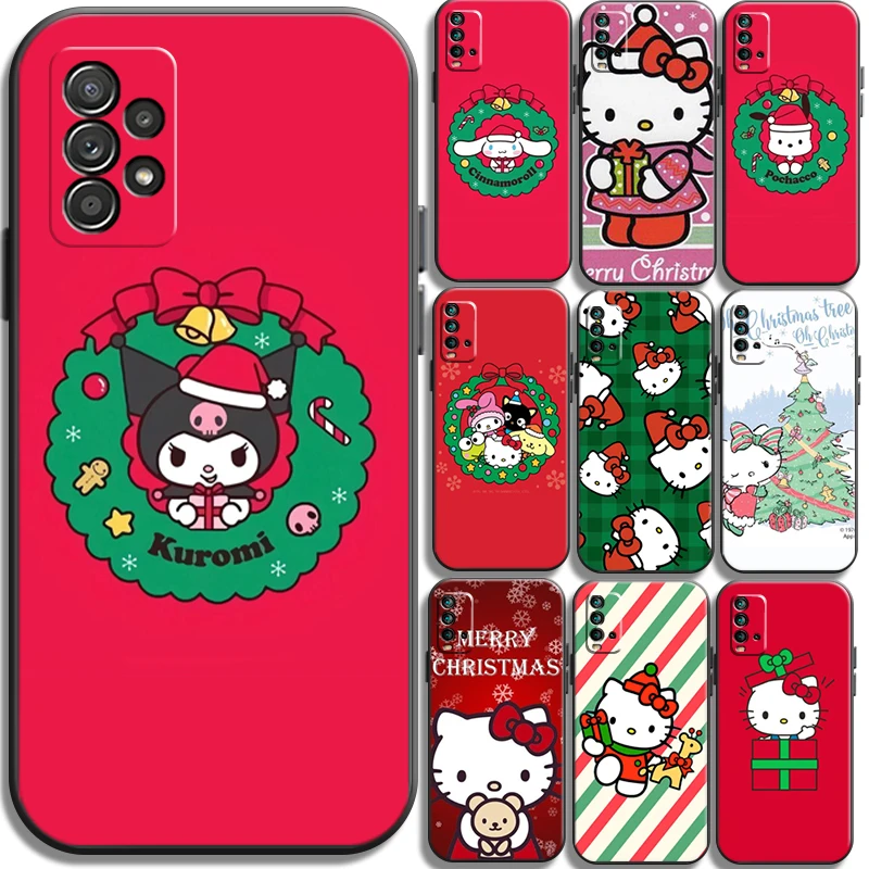 

Hello Kitty Christmas Phone Cases For Xiaomi Redmi Note 9 Pro 5G 10 10S 10 Pro POCO F3 GT X3 GT M3 Back Cover Coque Funda