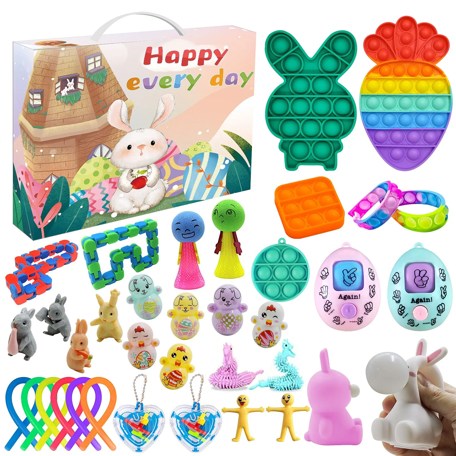 

Easter Silicone Sensory Decompression Tabletop Puzzle Decompression Toy Decompression Toy Relieves Stress Anxiety Kid Simple Dim