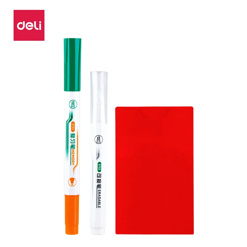 

Erasable Marker Pen 5 Set lot Masking Board Green Orange Color Erasable Pens Word Memory Learning Tool Fluorescent Marking deli