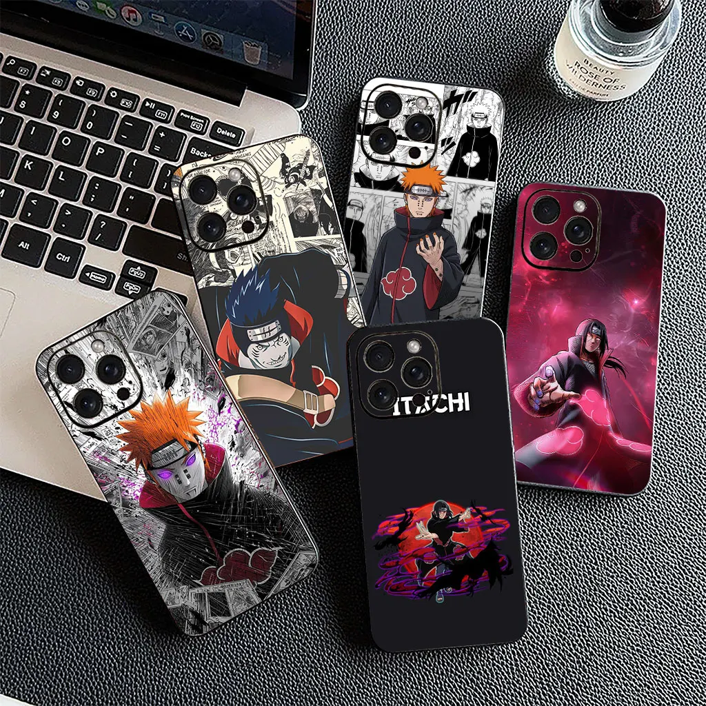 Фото Чехол для Xiaomi Redmi Note 12 10 11 9 8 Pro 10C 12C 9T 9A Note11 Note12 5G 4G с изображением персонажей Наруто: Саске, Итачи, Кисаме №4