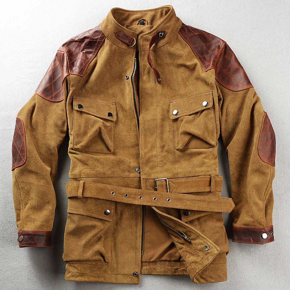 Тренчкот M65 мужской из воловьей кожи куртка натуральной одежда для охоты