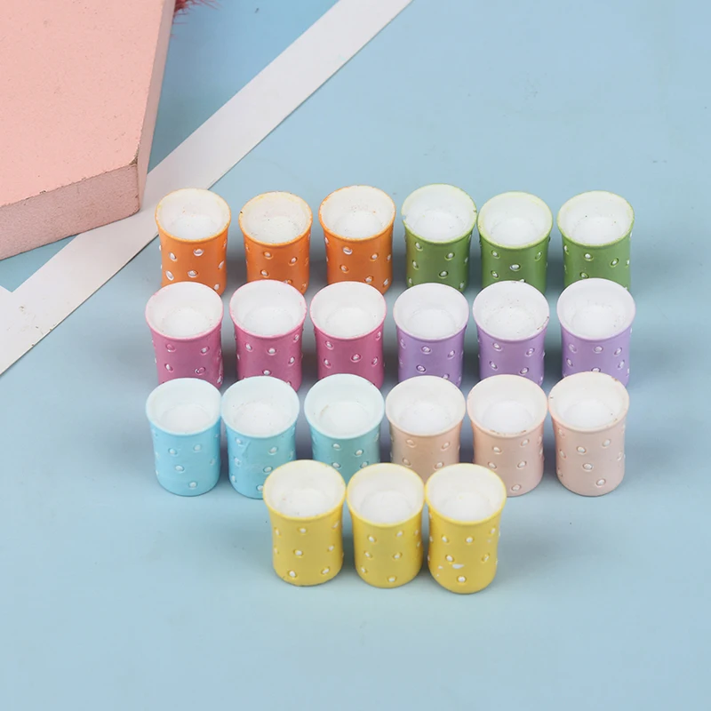 

3Pcs/lot 1/12 Dollhouse Mini Resin Dots Cup Simulation Furniture Model Toys for Doll House Decoration Miniature Accessories