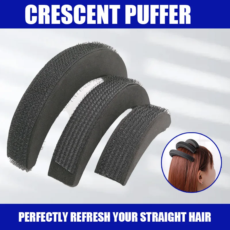 

Sdotter 3Pcs/set Hair Pads Hair Volume Increase Puff Hair Bun Maker Donut Magic Foam Sponge Bump Up Insert Base Hair Accessories