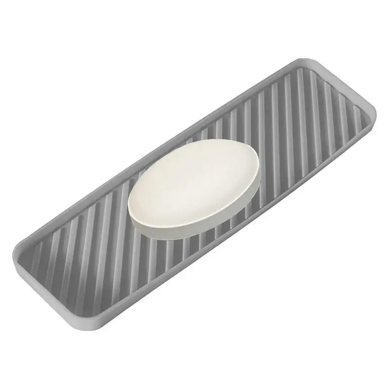

Sponge Holder For Kitchen Silicone Kitchen Organizer Tray Non-Slip Portable Silicone Mats Multipurpose Sink Tray For Kitchen