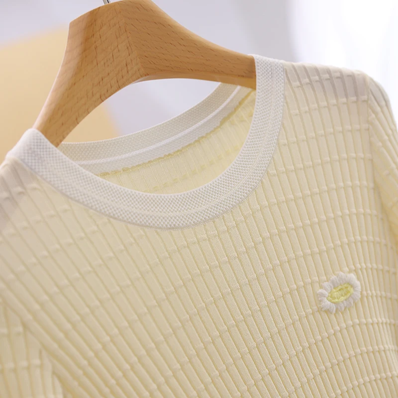 [Heng] Минималистичный простой в сочетании с круглым вырезом и пышными рукавами