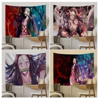 kamado nezuko demon slayer anime printed large wall tapestry for living room home dorm decor decor blanket