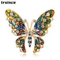 2022 new rhinestone brooches high end all match colorful enamel butterfly brooches new animal brooches for women