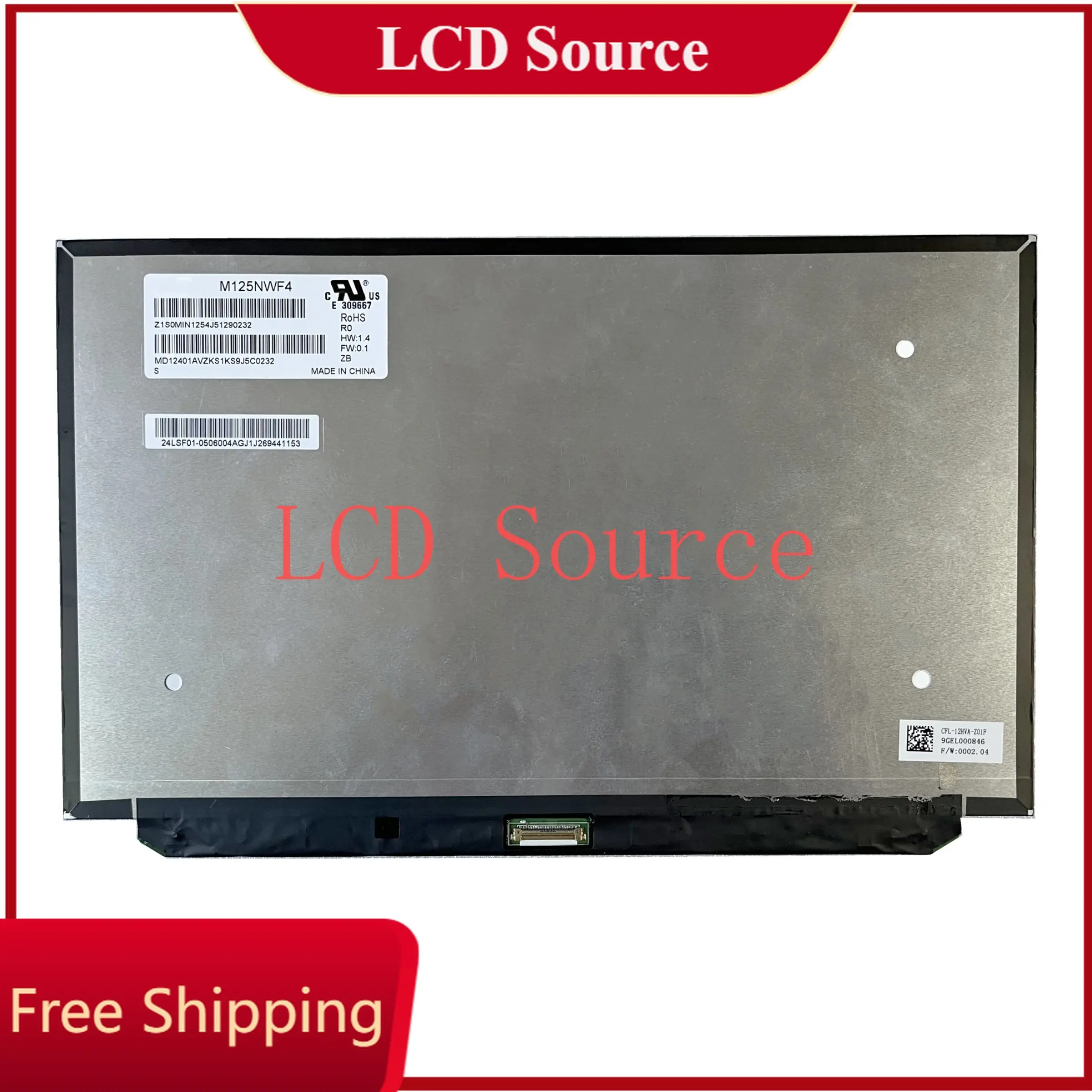 

M125NWF4 R0 12.5" LED LCD Screen FHD New Replacement 1920x1080 30 Pin