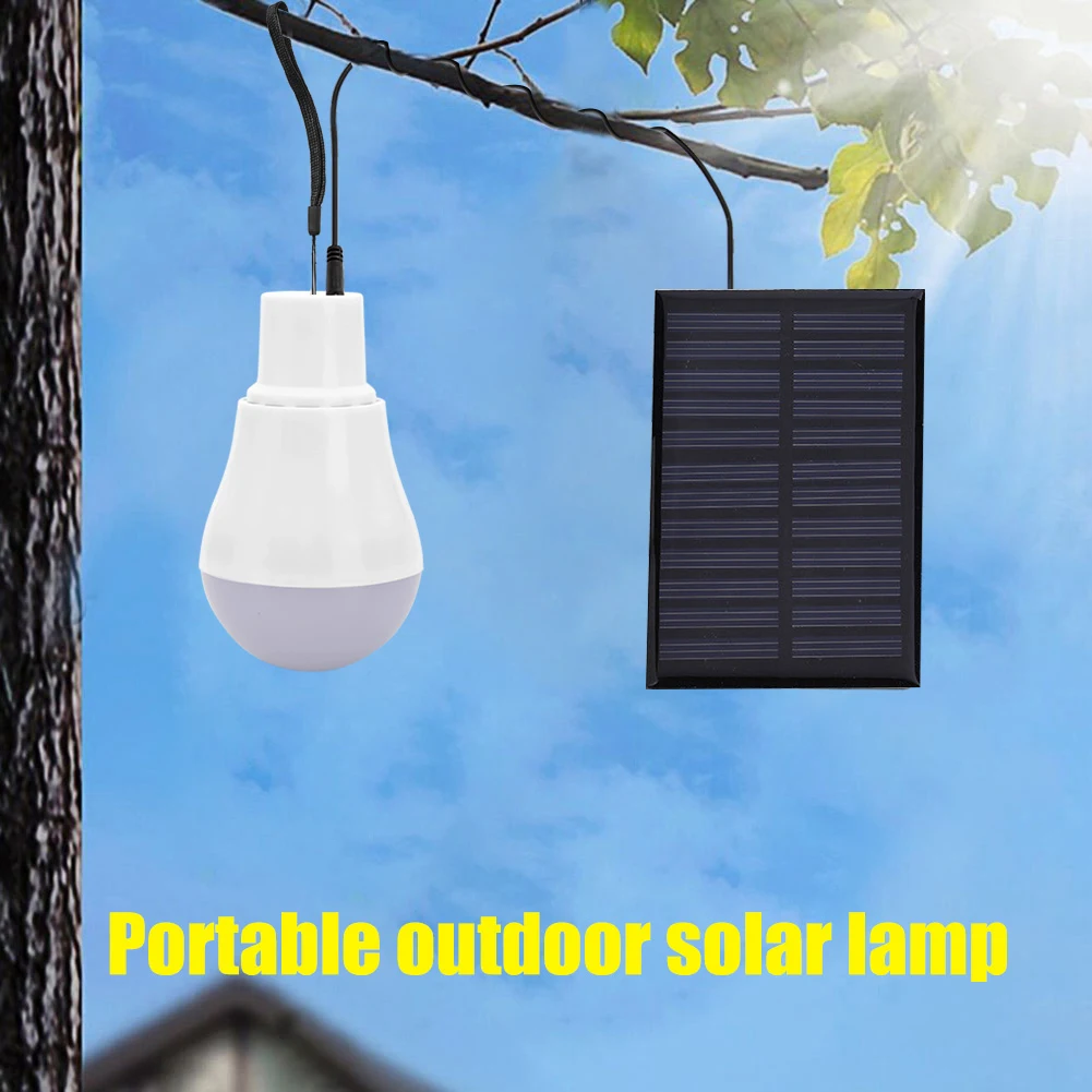 

Portable Solar LED 110lm Sensor Bulb Hanging Camping Tent Lights Outdoor Garden Courtyard Emergency Night Lamp
