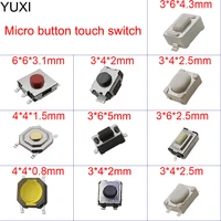 yuxi 10 type tactile push button touch micro switch buttons key component package car remote control keys switches 44 34 36 6