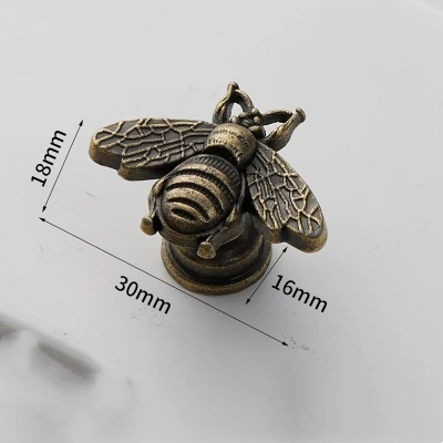 

1 шт., ручка-бабочка для ящика с одним отверстием, винтажная цветная ручка для двери шкафа, маленькая ручка в виде пчелы, ручка из сплава