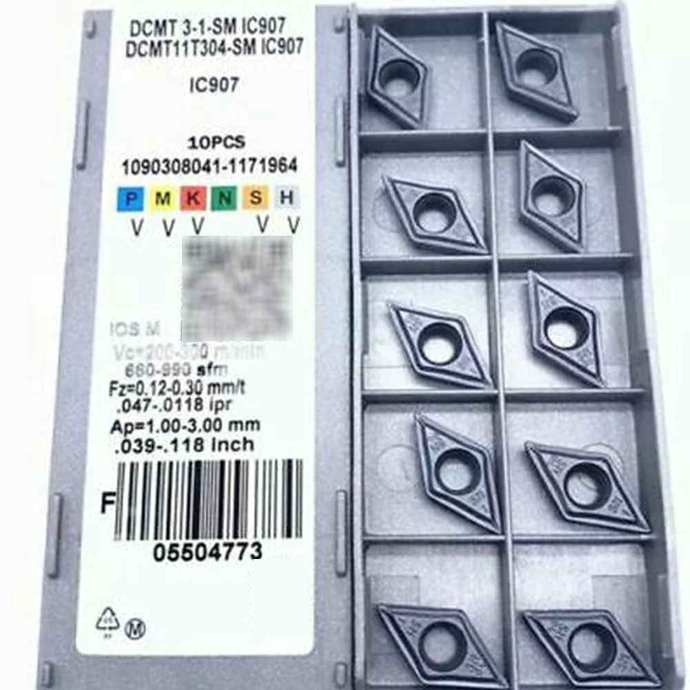 

DCMT11T304-SM IC907 DCMT3-1-SM Carbide Turning Inserts Internal Turning Tool Carbide Turning Tool Milling Tool Lathe Tool CCMT