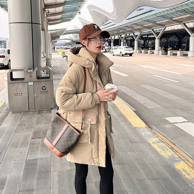 Women's Winter Jacket Puffer Parkas 2022 Fashion Ladies Oversized Coat with Hood Elegant Long Thicken Warm Outerwear Wholesale