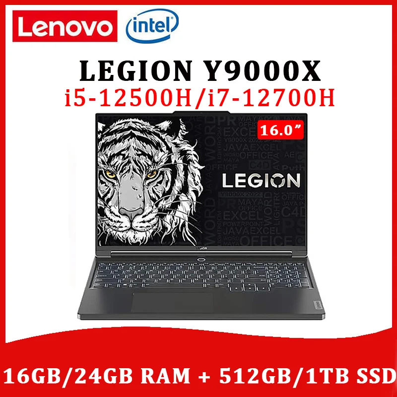 

Lenovo Laptop LEGION Y9000X 16.0" Gaming Intel Core i7-12700H Windows 11 16G RAM 1TB SSD 165Hz GeForce RTX3060 Notebook