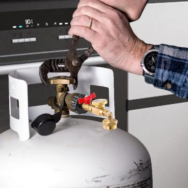 Адаптер для заправки пропана твердый латунный локоть адаптер давления