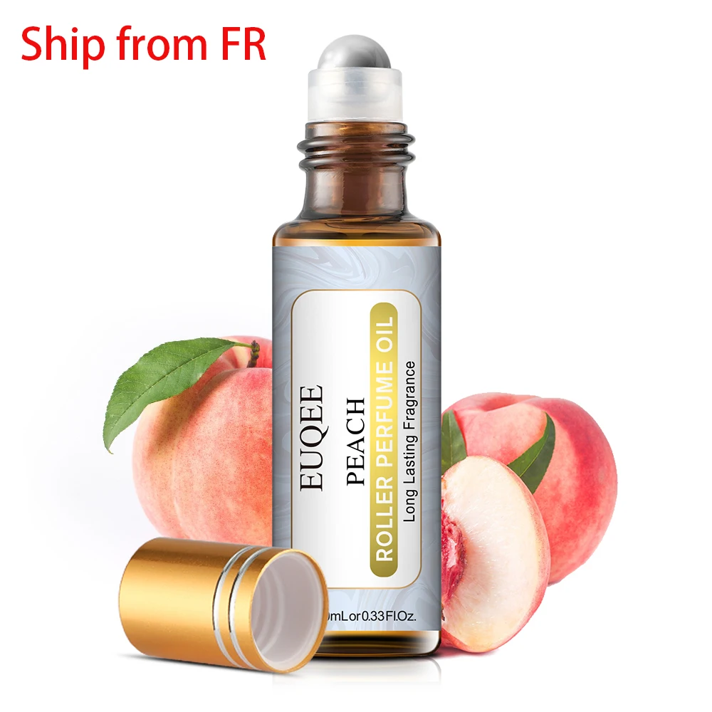 

EUQEE Peach Perfume Oil 10ML Roller Essential Oil for Humidifier Fragrance Diffuser White Musk Orange Blossom Bubble Gum