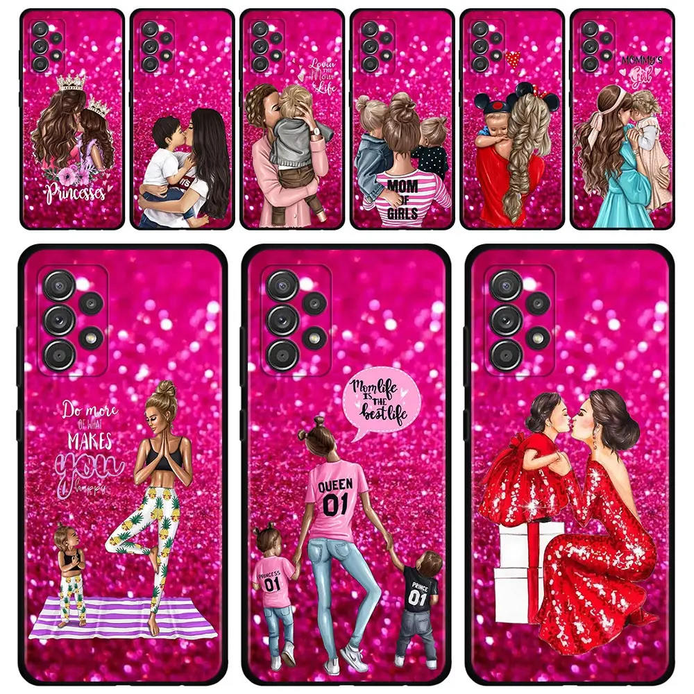 Case For Samsung Galaxy A71 A51 A41 A12 A21s A23 A52 A72 A22 A02s A52s
A53 A73 A33 A13 Women Super Mom Baby Girl Princess Queen