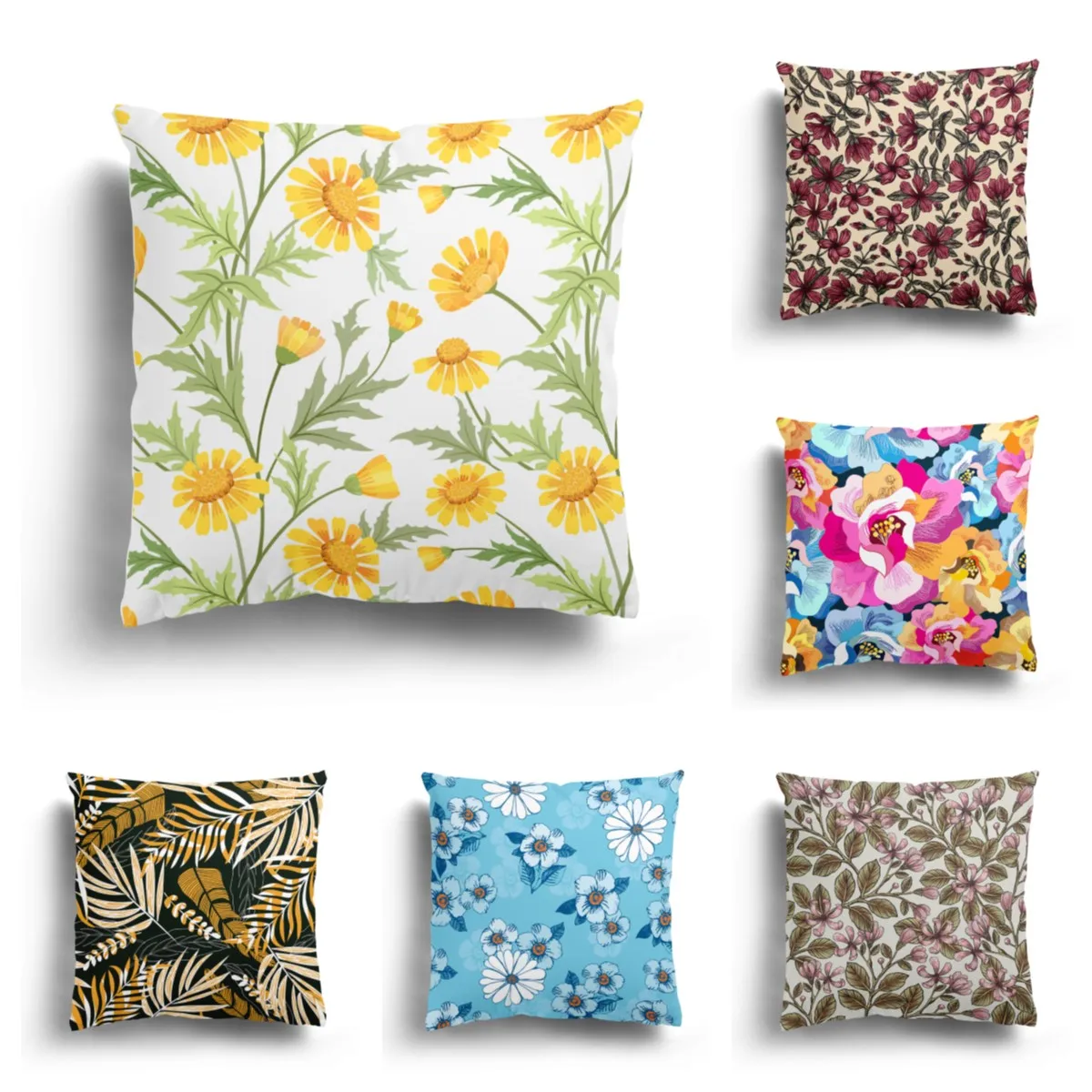 

Cartoon Animal Print Pattern Decorative Home Pillowcase Square Office Decor Cushion Cover