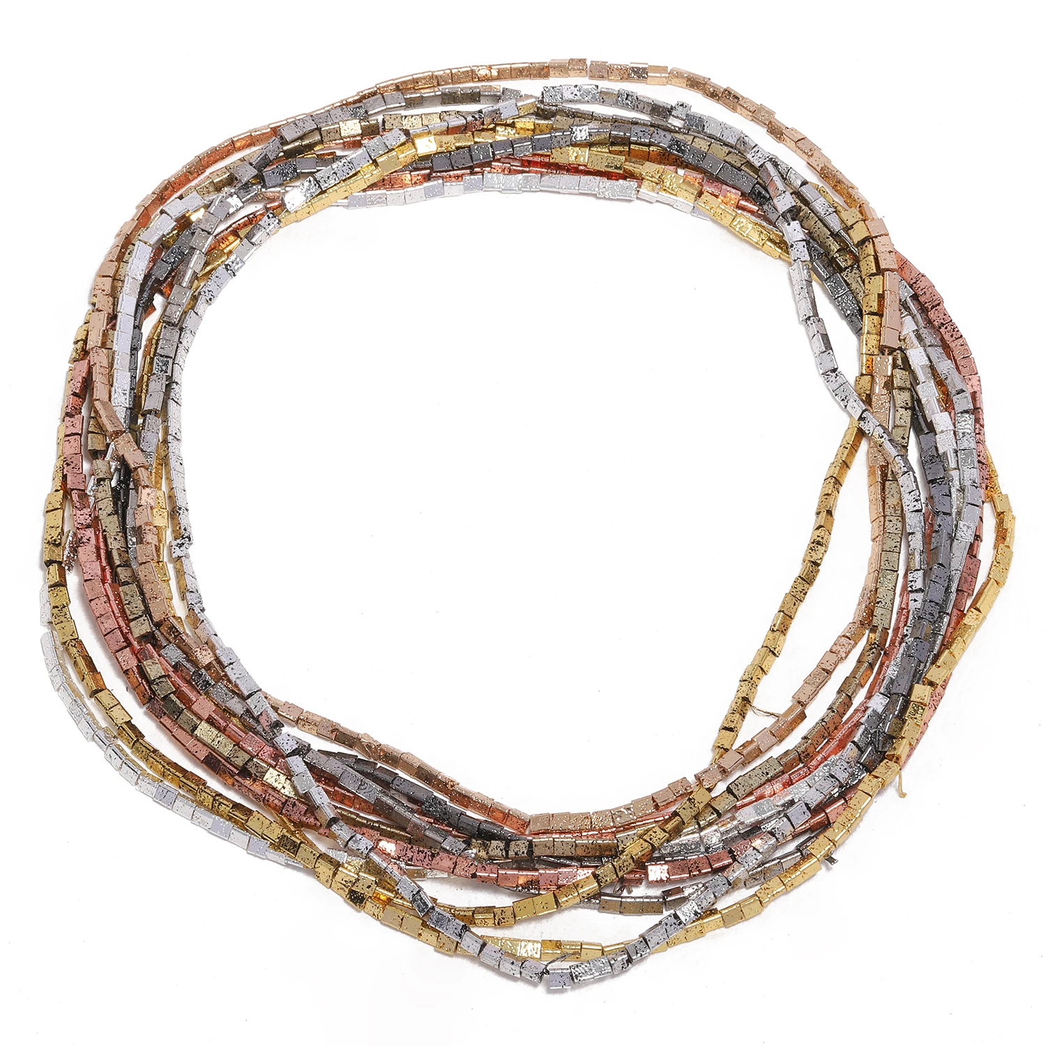 3 мм треугольная колонна из натурального камня вулканической лавы бусины