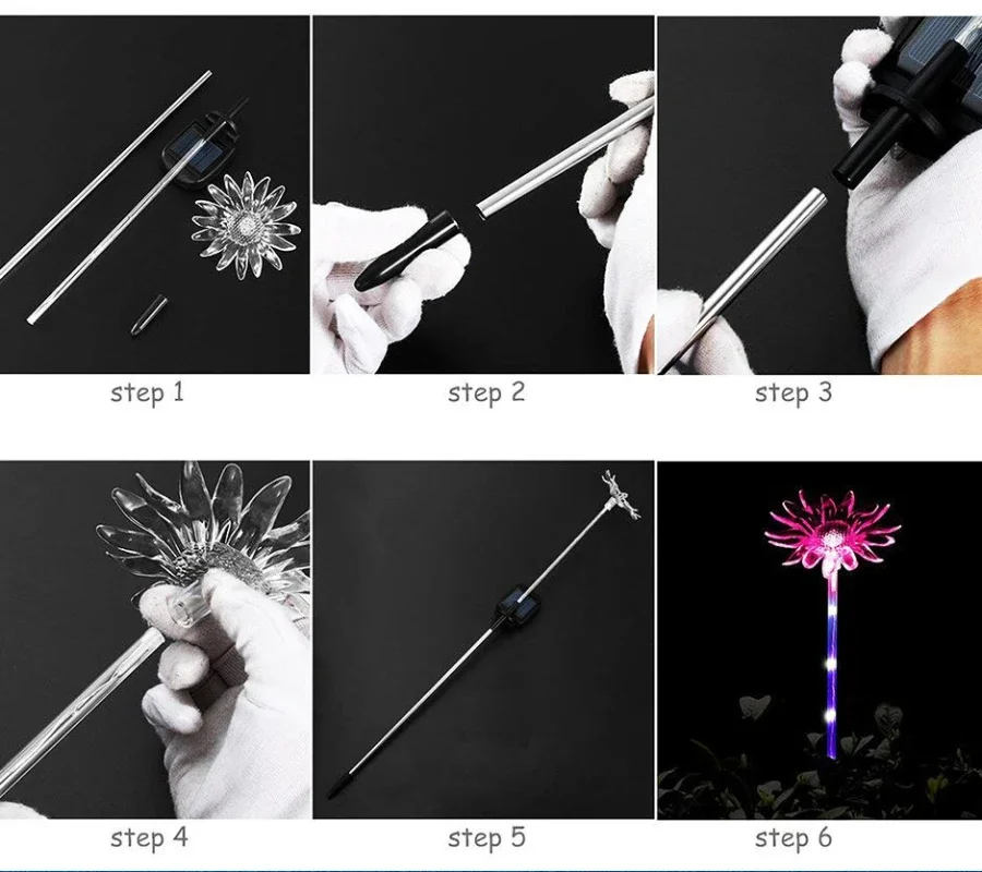 Садовая Лампа В Форме Цветка Лилии На Солнечной Энергии Уличное