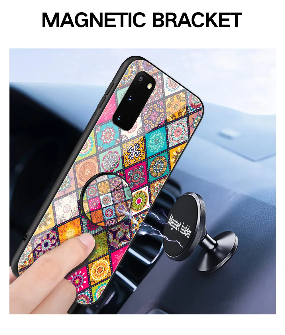 Для Samsung Galaxy S21 S20 FE Pro Ultra 5G S10 Lite S10e Тонкий чехол из закаленного стекла цветной
