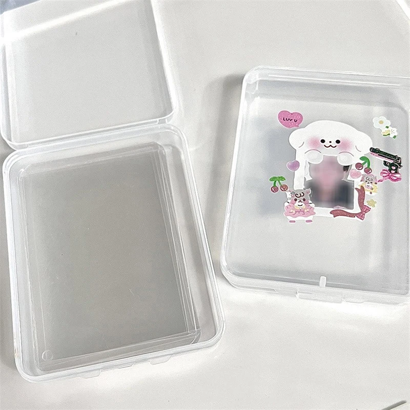 

Transparent plastic small PP box rectangular covered parts storage box powder puff packaging empty box