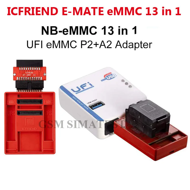 ICFRIEND E-MATE X E MATE BOX EMATE EMMC BGA NB - eMMC 13 в 1 розетка с Z3X легкий Jtag UFi Box Riff MiPi Medusa Pro купить по