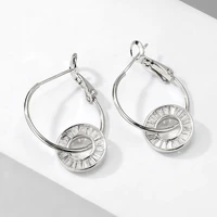 summer korean style new exquisite elegant zircon hoop earrings for womens fashion jewelry wedding accessories party gift
