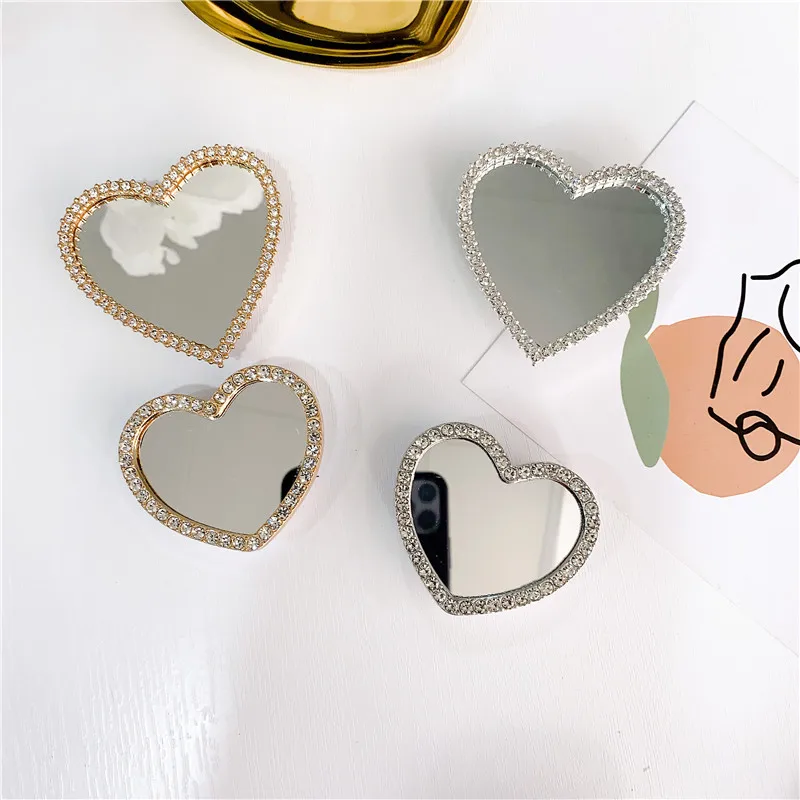 Зеркальный кронштейн для сотового телефона с алмазной отделкой корейский