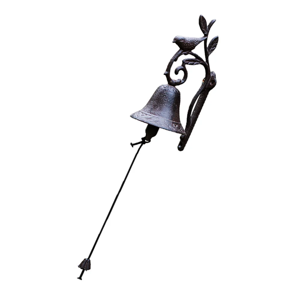 

Bell Doorbell Wall Cast Iron Door Dinner Rustic Hanging Wind Bird Chime Vintage Retroentry Decor Outside Mounted Decorative