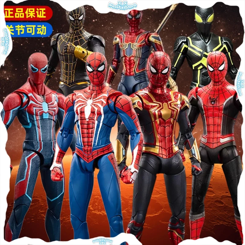 Фото Оригинальная фигурка ZD Toys Человек-паук 4: Новый Начало, Питер Паркер в улучшенном костюме, с подвижными суставами, коллекционная, подарок №1
