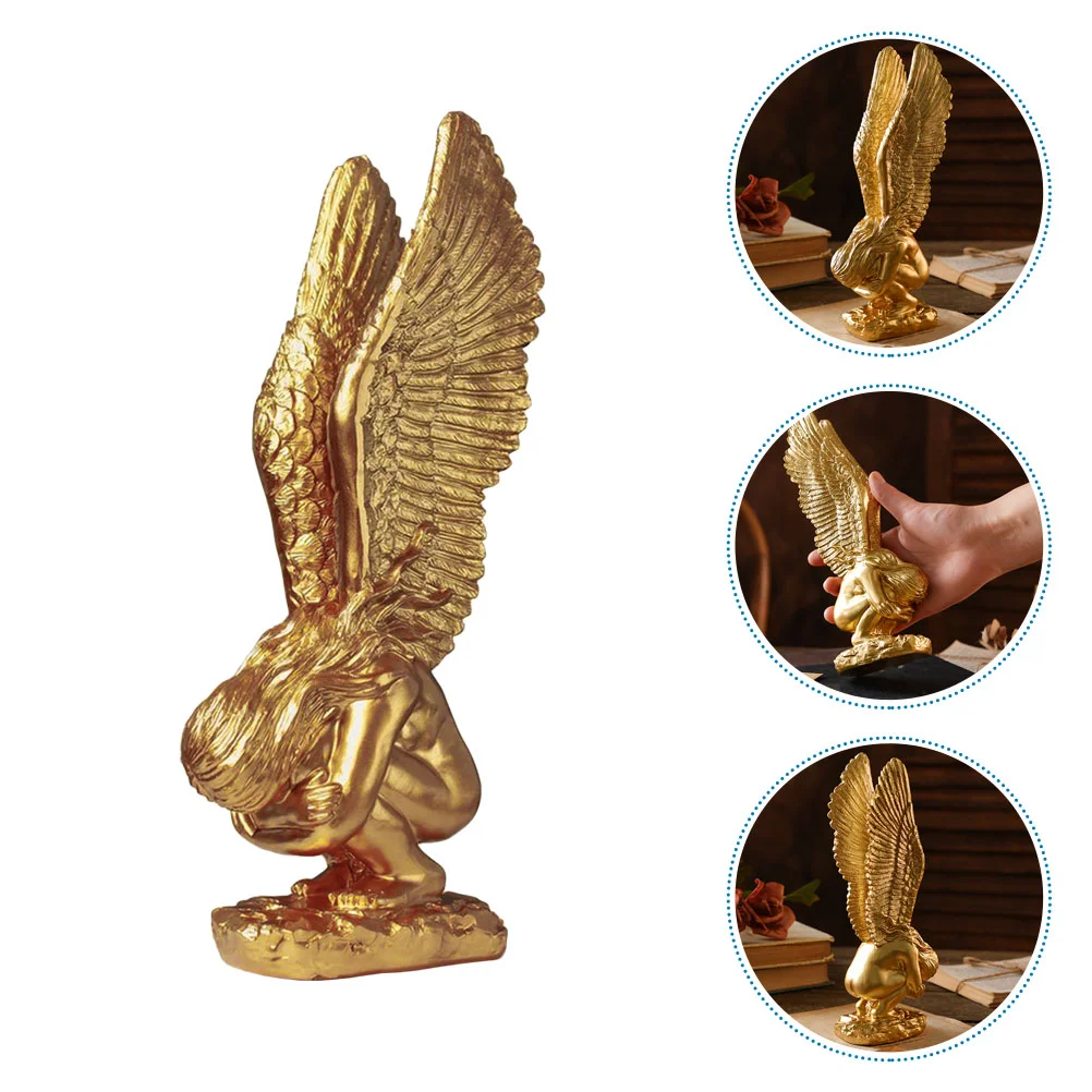 

Полимерные Крылья Ангела Скульптура Настольный Ангел декоративная фигурка Ангела украшение для дома Ангел