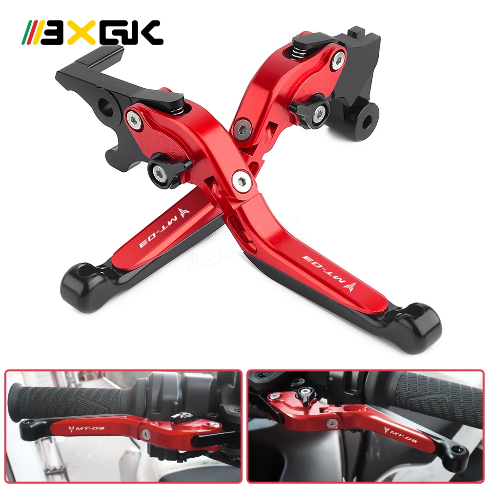 

For YAMAHA MT03 MT-03 2018-2020 2021 2022 Motorcycle CNC Clutch Brake Lever Extendable Adjustable Handle Grips Accessories